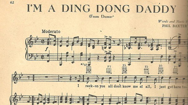ding dong daddy sheet music